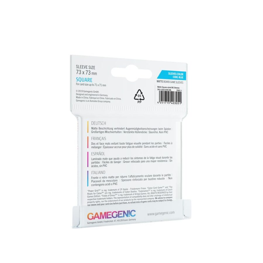 Matte Square-Sized Sleeves 73x73mm (50) - Imagen 2