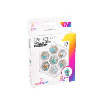 Green Skull RPG Dice Set (7pcs)