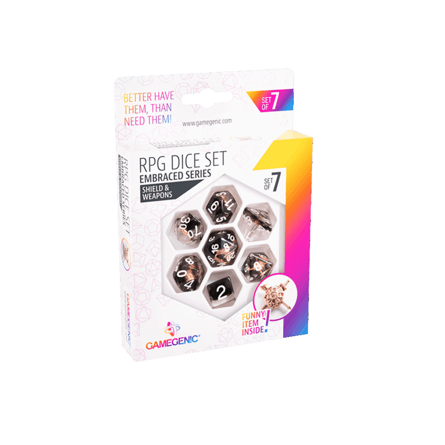 Shield & Weapons RPG Dice Set (7 pcs)