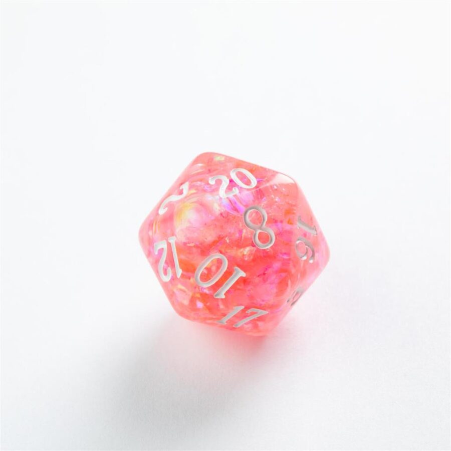 Peach RPG Dice Set (7pcs) - Imagen 3