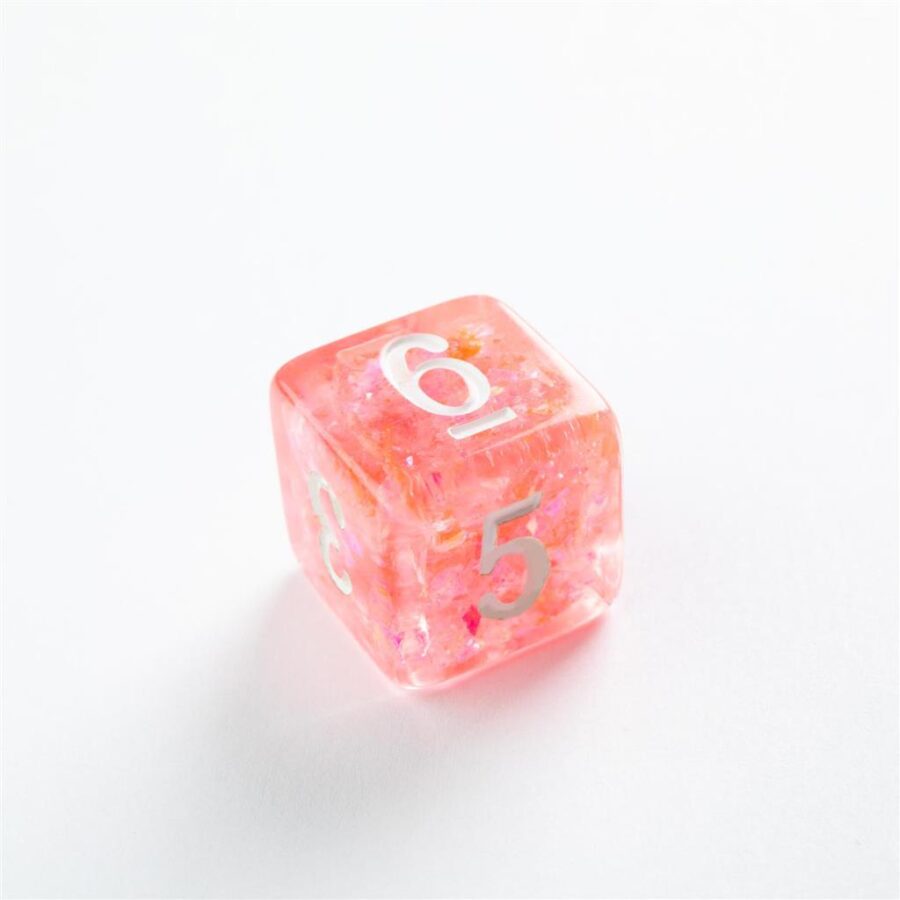 Peach RPG Dice Set (7pcs) - Imagen 4