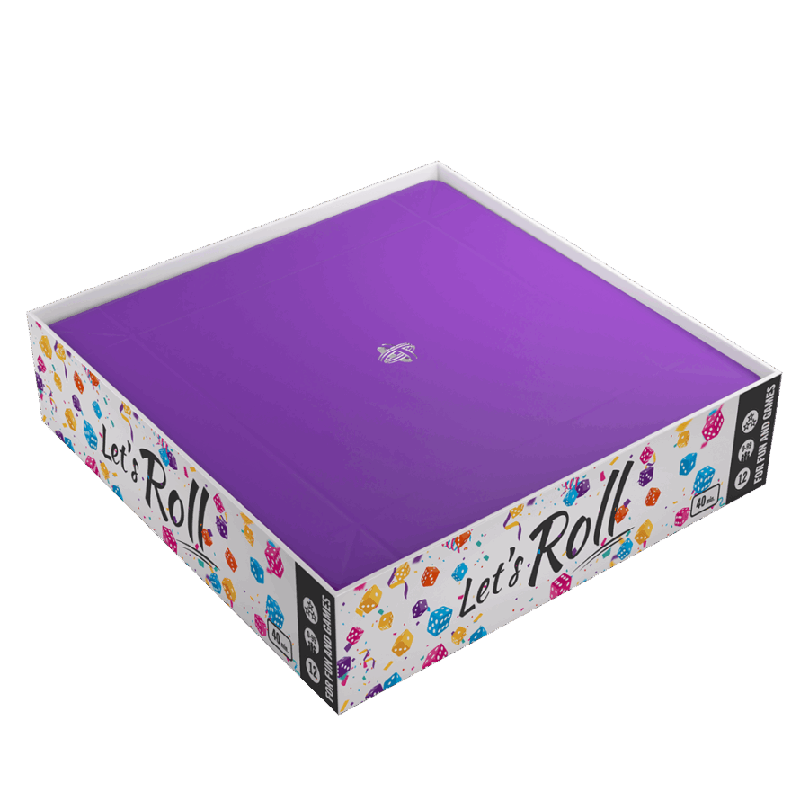 Magnetic Dice Tray Square Black/Purple