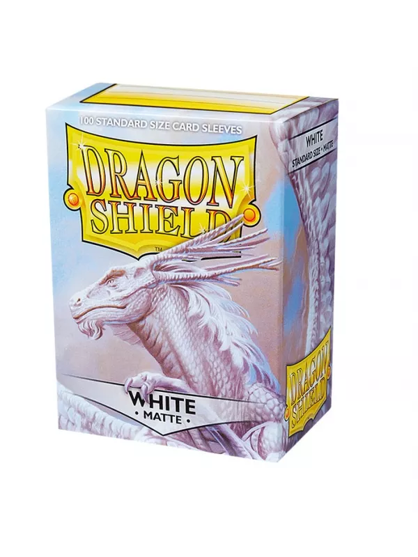 White - Fundas Matte - Standard Dragon Shield (Blanco)