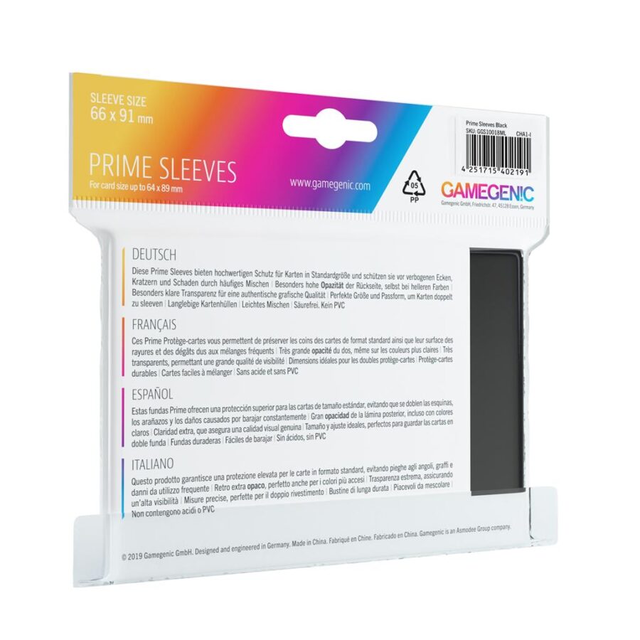 Pack Prime Sleeves Black (100) - Imagen 2