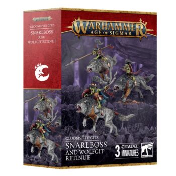 Gloomspite Gitz: Snarlboss and Wolfgit Retinue (Jefe Gruñón y Zékito de Kabalgaloboz)