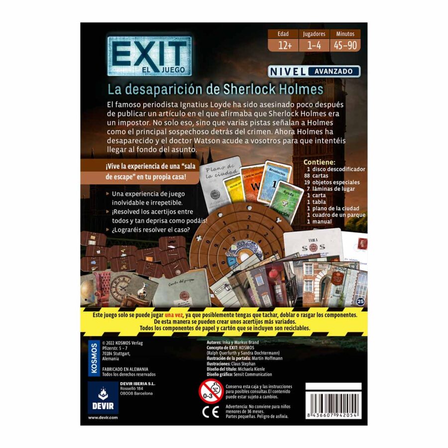 EXIT - La Desaparición de Sherlock Holmes - Imagen 4