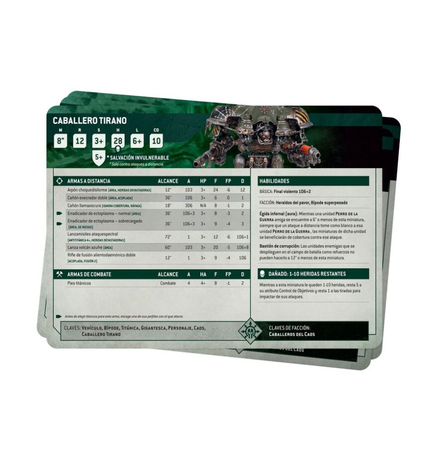 Datasheet Cards - Chaos Knights (EN) - Imagen 2