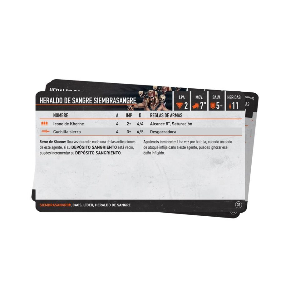 Kill Team: Datasheets Cards - Siembrasangres (EN) - Imagen 2