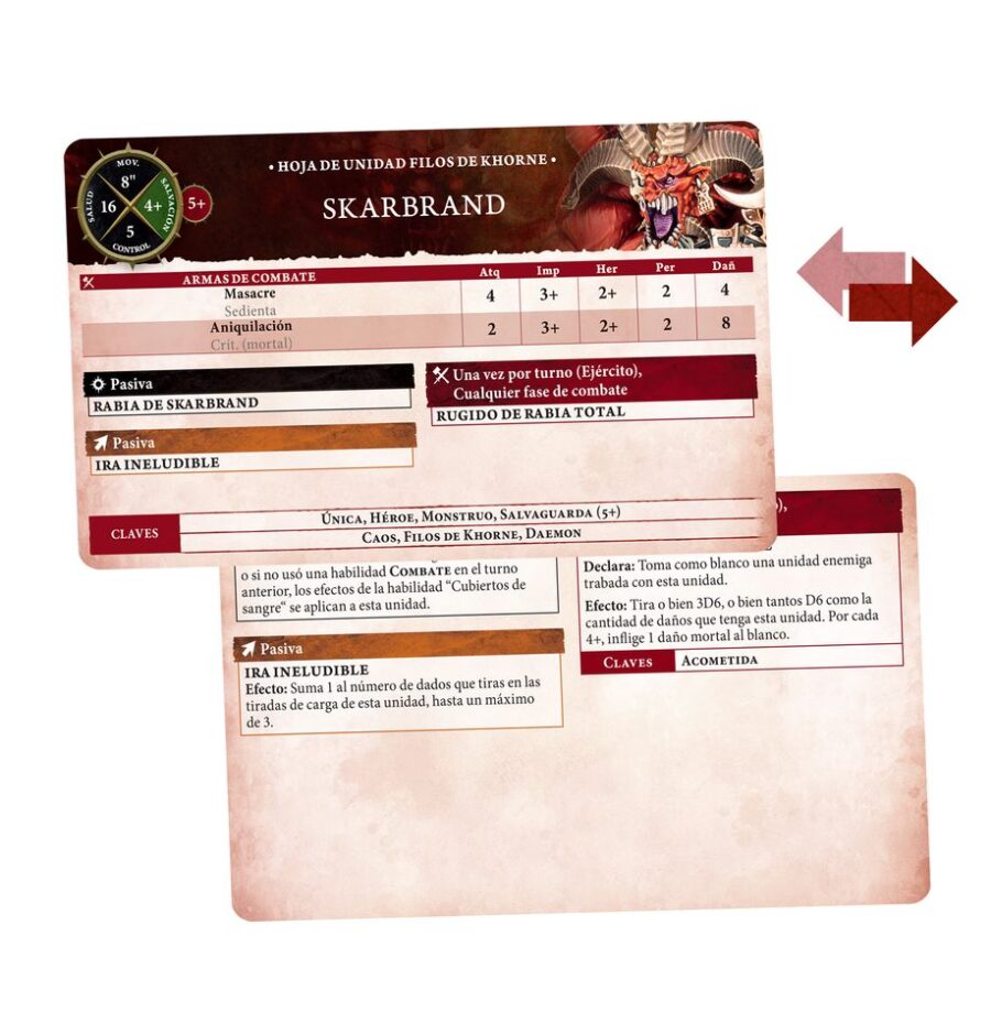 Tarjetas de unidad: Filos de Khorne - Imagen 2