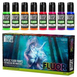 Set 8x Pinturas Fluor