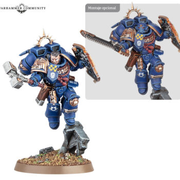 Space Marines: Capitán con propulsor de salto y escudo reliquia