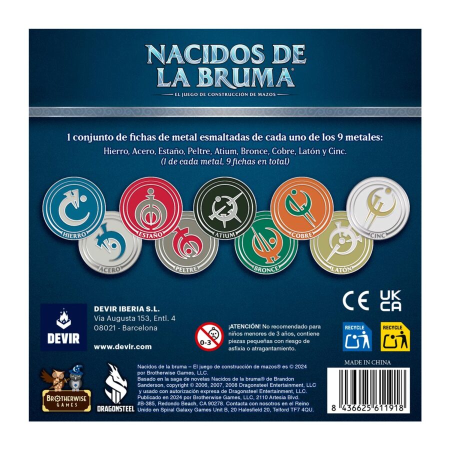 Nacidos de la Bruma - Fichas de Metal - Imagen 2