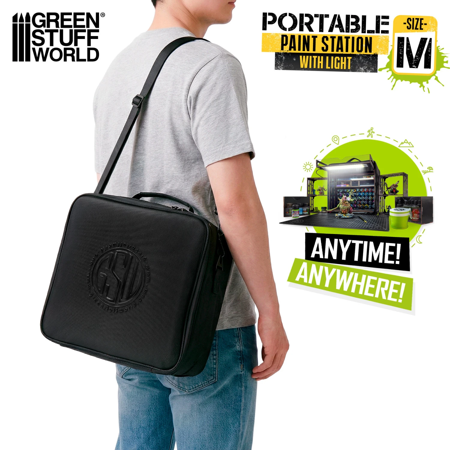 Estación de Pintura Portátil con Luz Green Stuff World - Imagen 2
