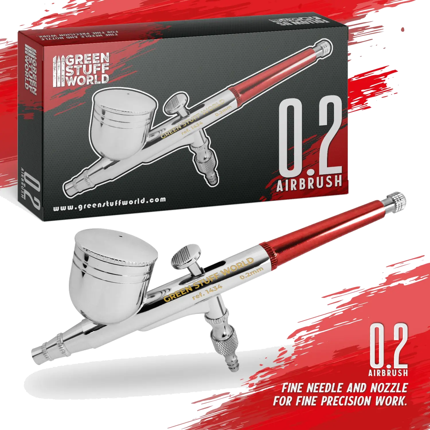 Aerografo GSW doble accion 0,2 mm