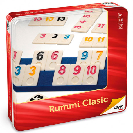 Rummi Clasic Cayro - Juego de mesa en caja metálica para 2-4 jugadores