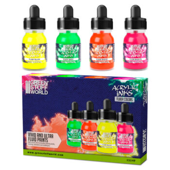 Set Tintas Acrílicas Fluor x4 - Green Stuff World