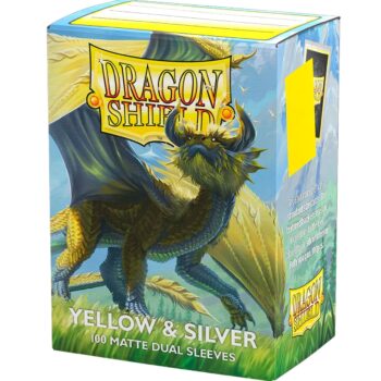 Fundas Standard Matte Dual (100 unidades) Yellow & Silver - Dragon Shield