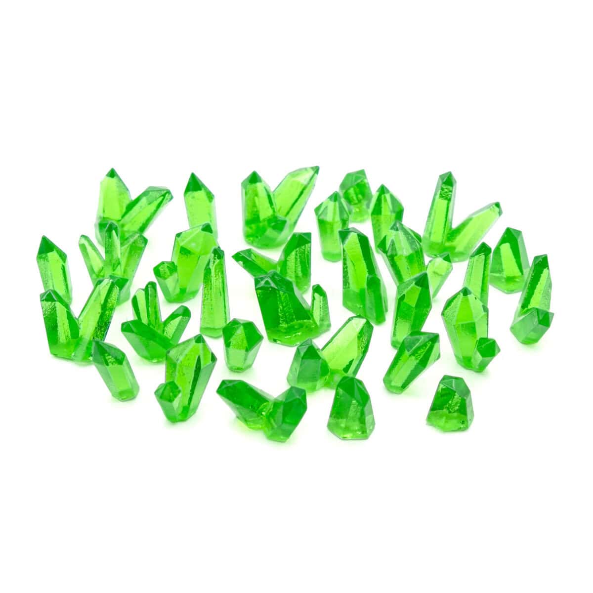 3D Printed - Resina Cristales VERDES Medianos / Medium GREEN Crystals Resin Set