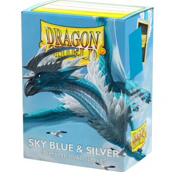 Sky Blue & Silver - Fundas Dual Matte - Standard Dragon Shield (Azul cielo y plata)