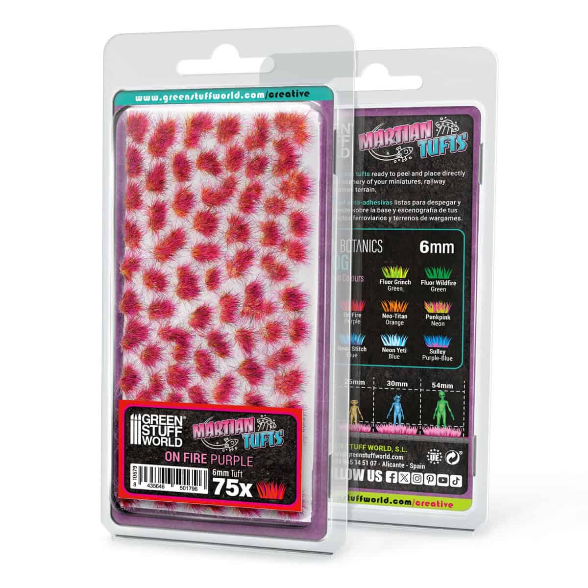 Matas Marcianas / Martian Tufts 6mm - ON FIRE PURPLE